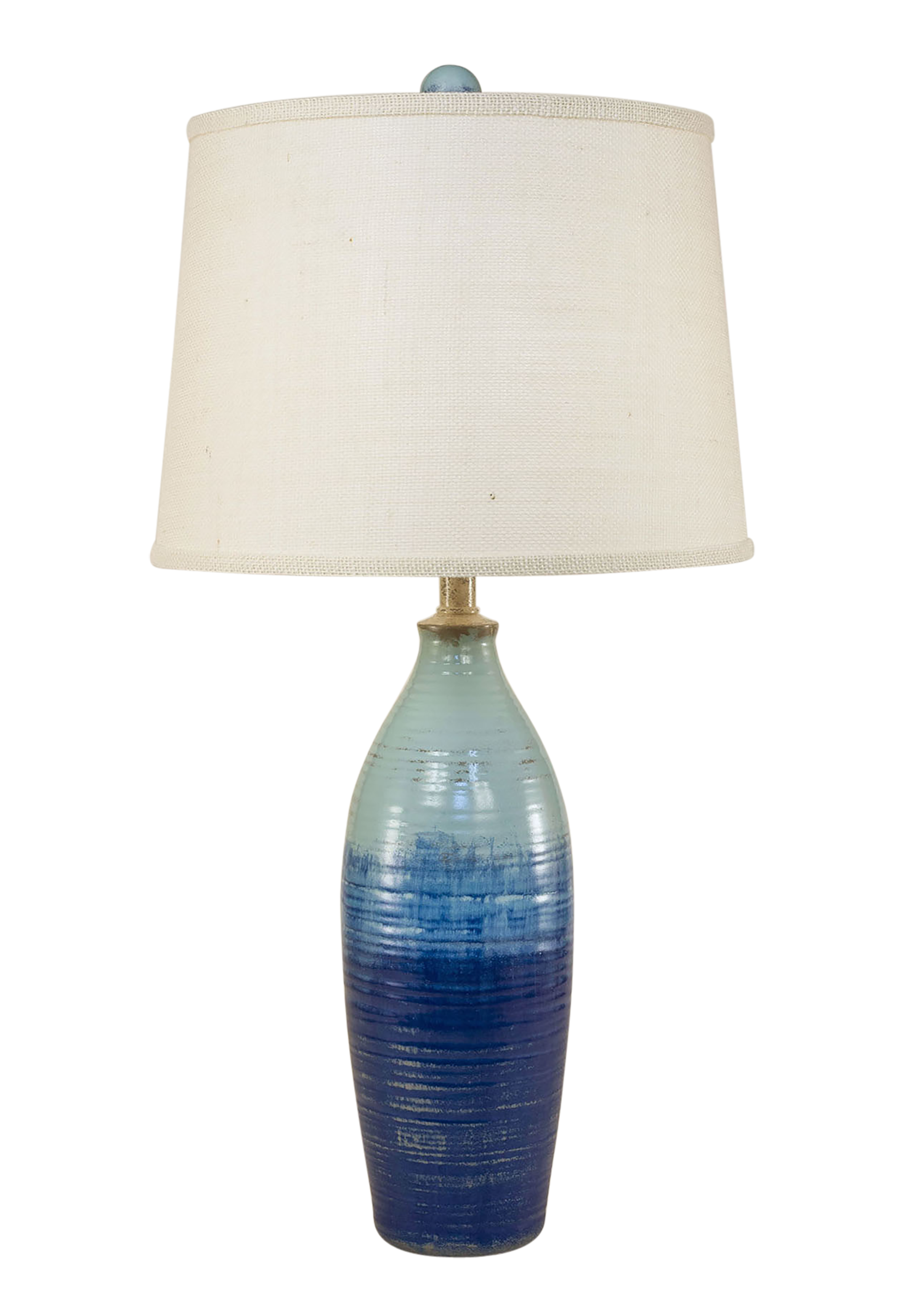Coast Lamp Manufacturing Coastal Living 32"H Bahama Tapered Ribbed Vase Table Lamp