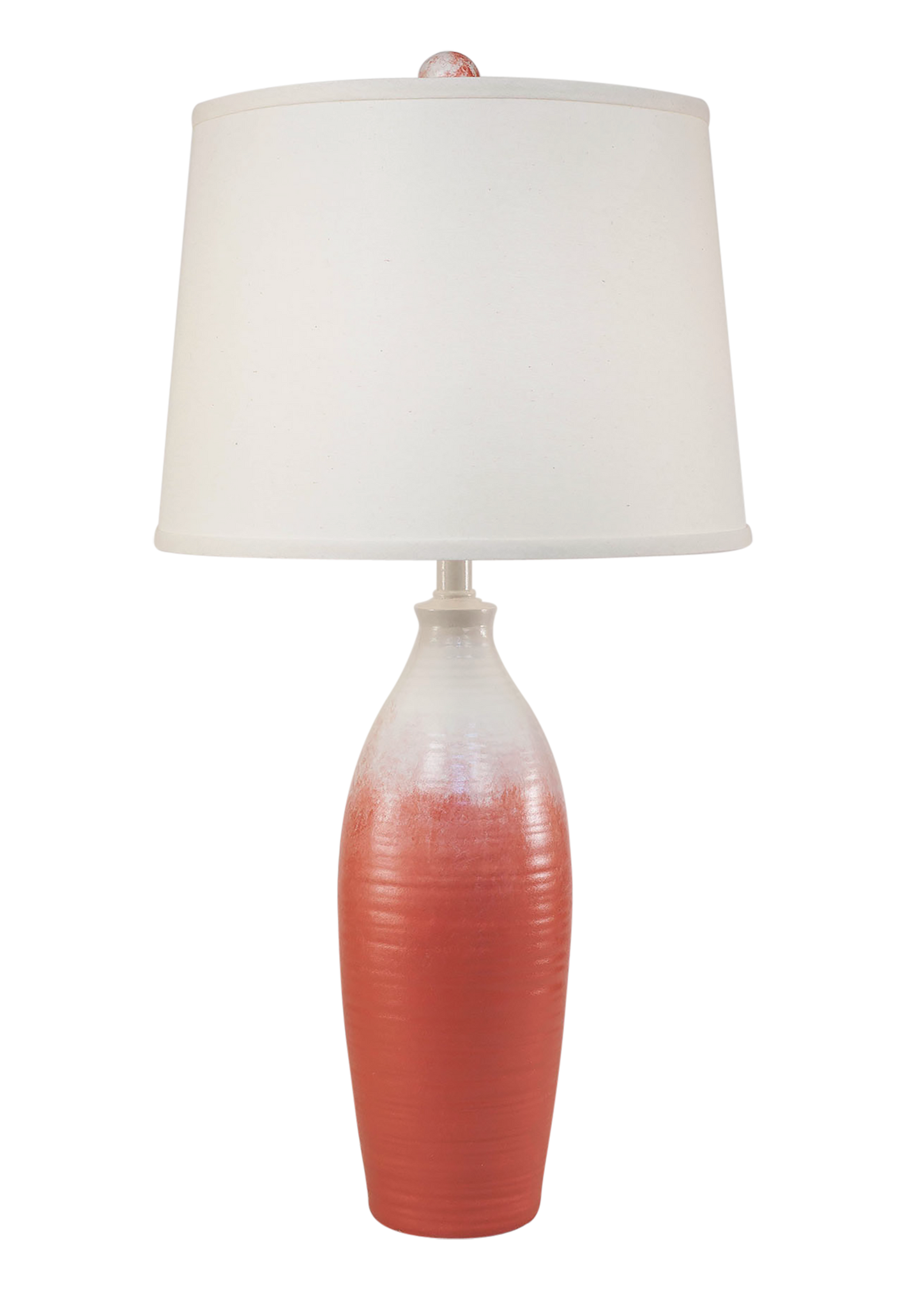 Coast Lamp Manufacturing Coastal Living 32"H Coral Fade Tapered Ribbed Vase Table Lamp