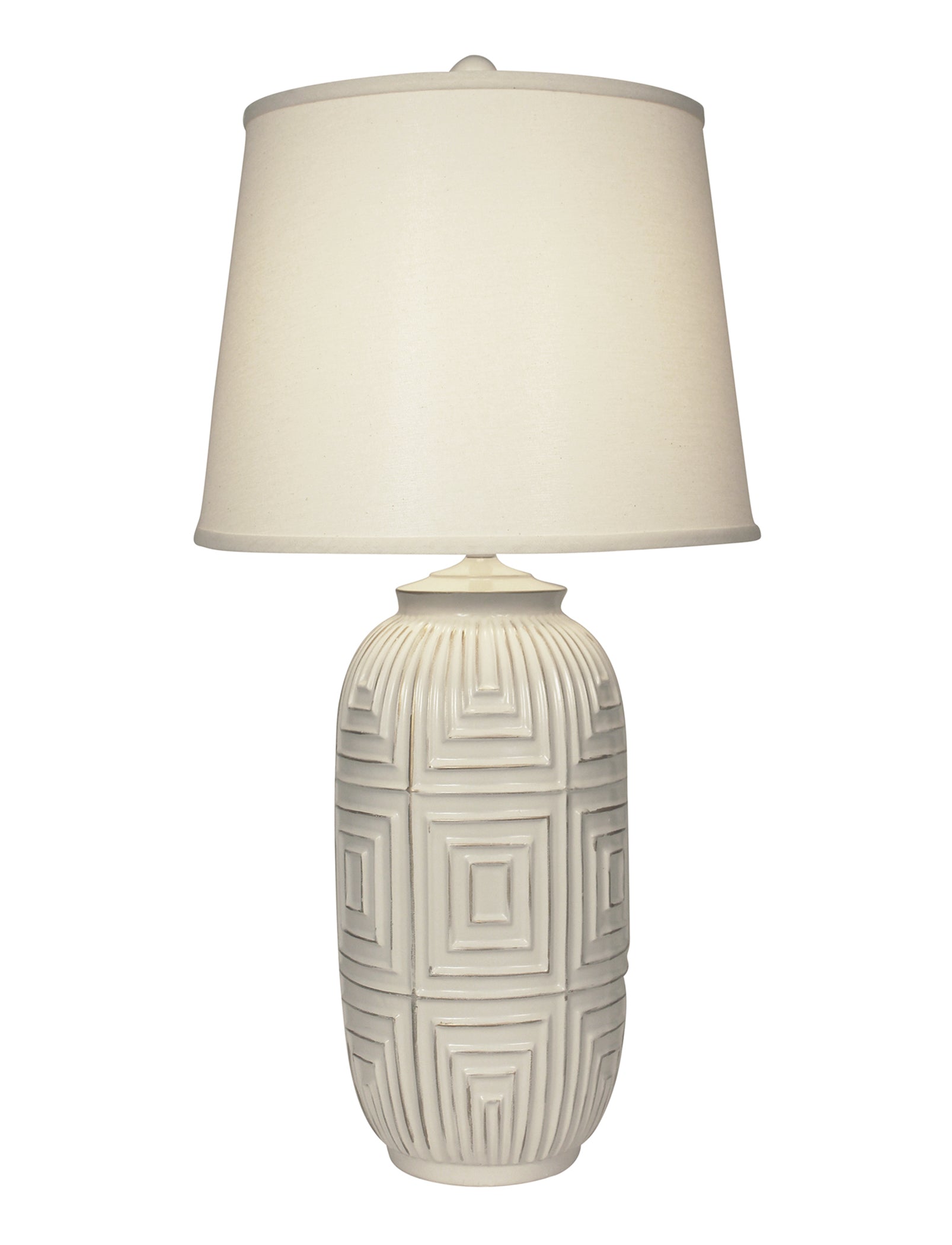 Coast Lamp Manufacturing Coastal Living 32"H Nude With Gold Accent Geometric Table Lamp