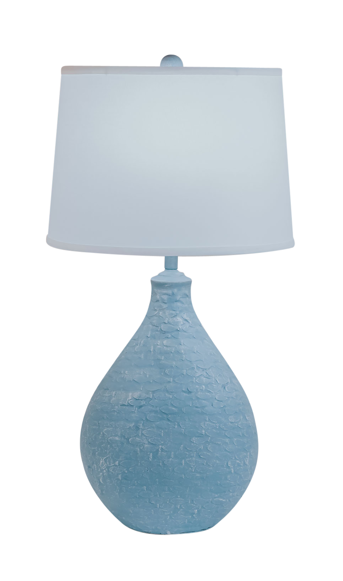 Coast Lamp Manufacturing Coastal Living 32"H Weathered Atlantic Gray Oval Table Lamp With Fish Accent