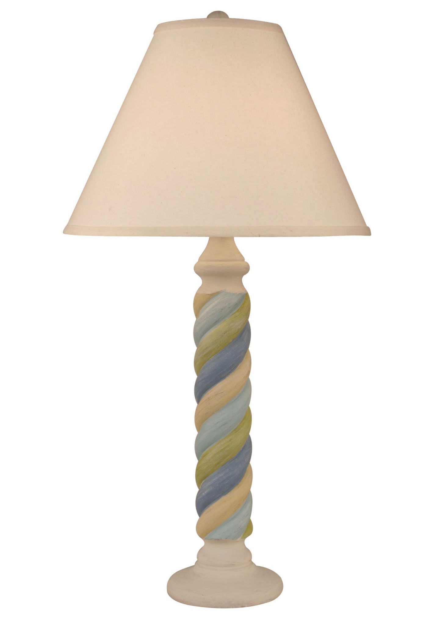 Coast Lamp Manufacturing Coastal Living 33"H Multi Cottage Stripe Small Rope Table Lamp