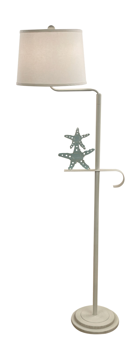 Coast Lamp Manufacturing Coastal Living 64"H Beachside Iron 2 Starfish Swing Arm Floor Lamp