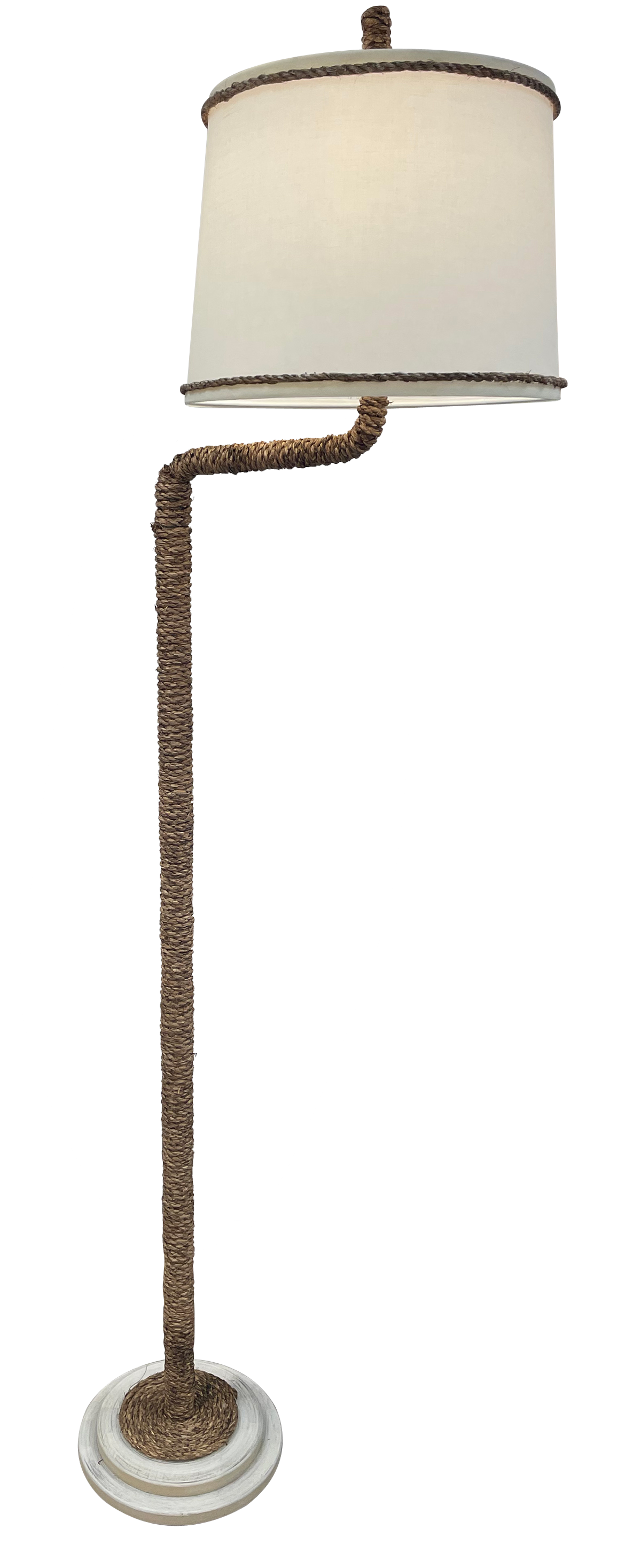 Coast Lamp Manufacturing Coastal Living 64"H Cottage Manila Rope Swing Arm Floor Lamp