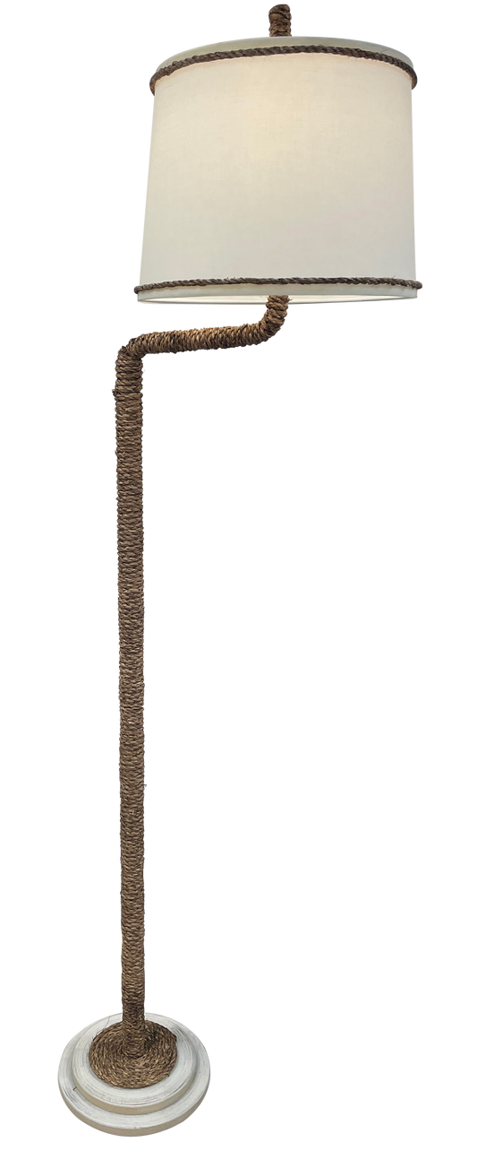 Coast Lamp Manufacturing Coastal Living 64"H Cottage Manila Rope Swing Arm Floor Lamp