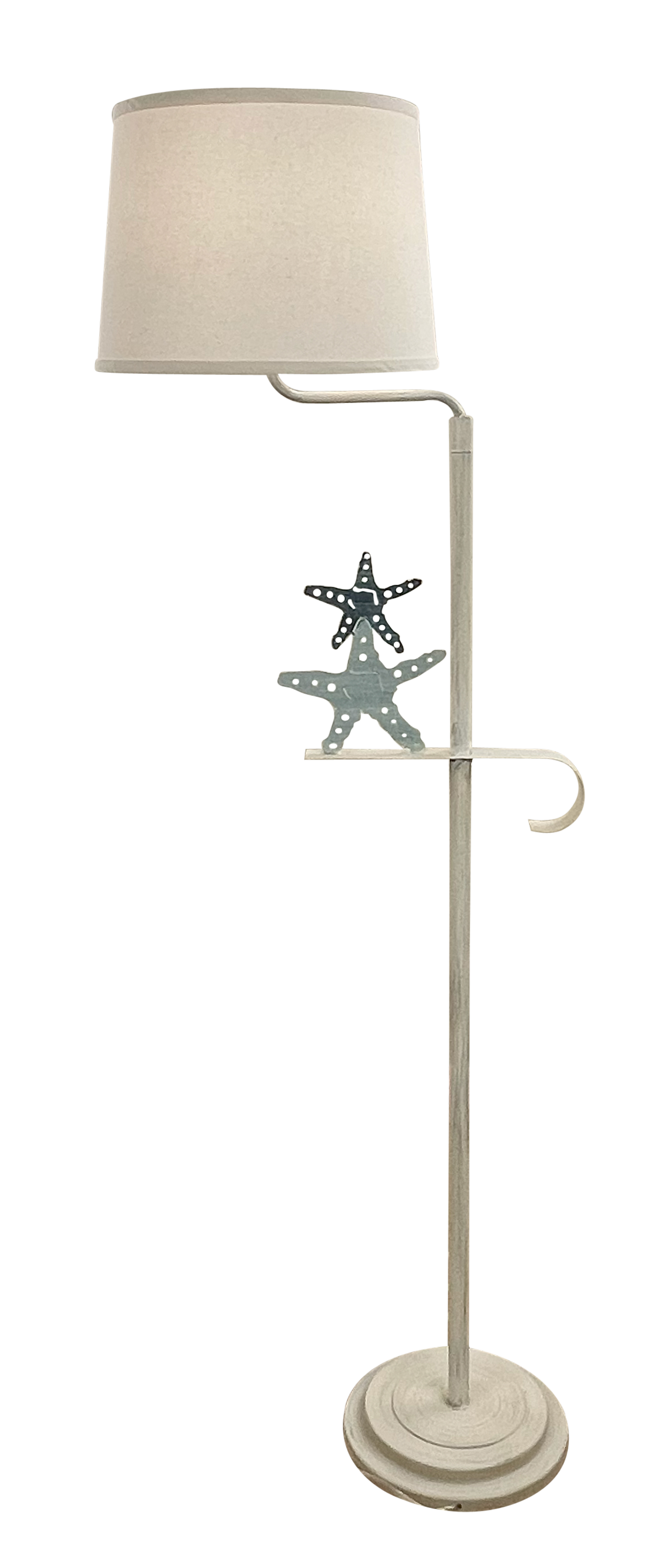 Coast Lamp Manufacturing Coastal Living 64"H Nautical Iron 2 Starfish Swing Arm Floor Lamp