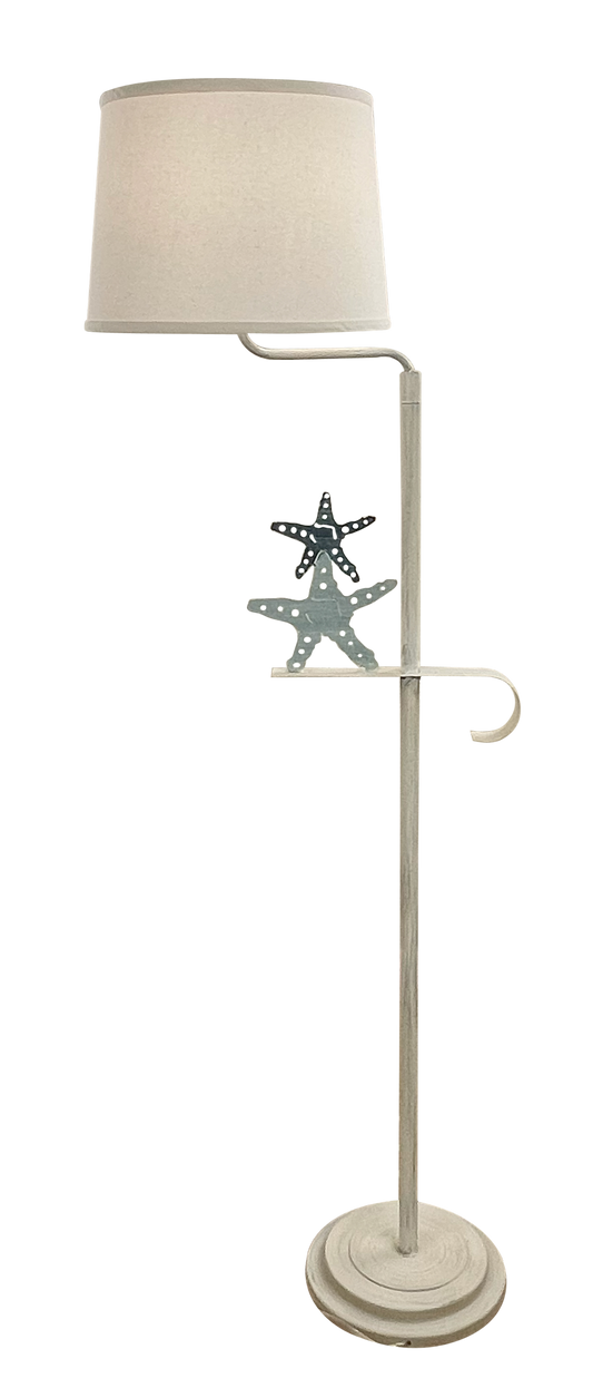 Coast Lamp Manufacturing Coastal Living 64"H Nautical Iron 2 Starfish Swing Arm Floor Lamp