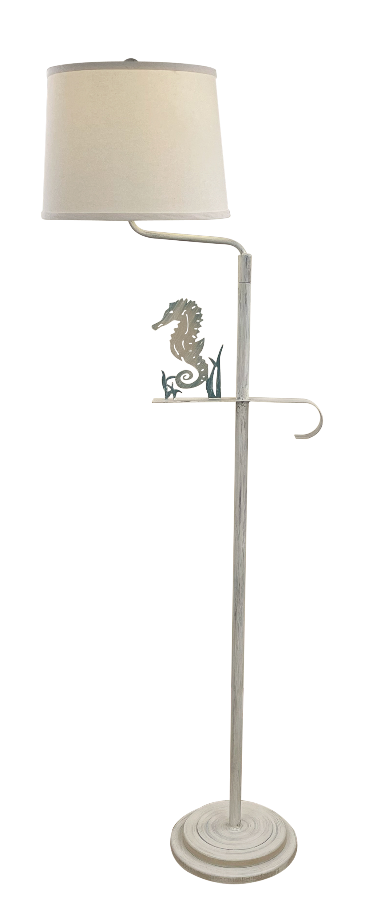 Coast Lamp Manufacturing Coastal Living 64"H Reef Iron Seahorse Swing Arm Floor Lamp