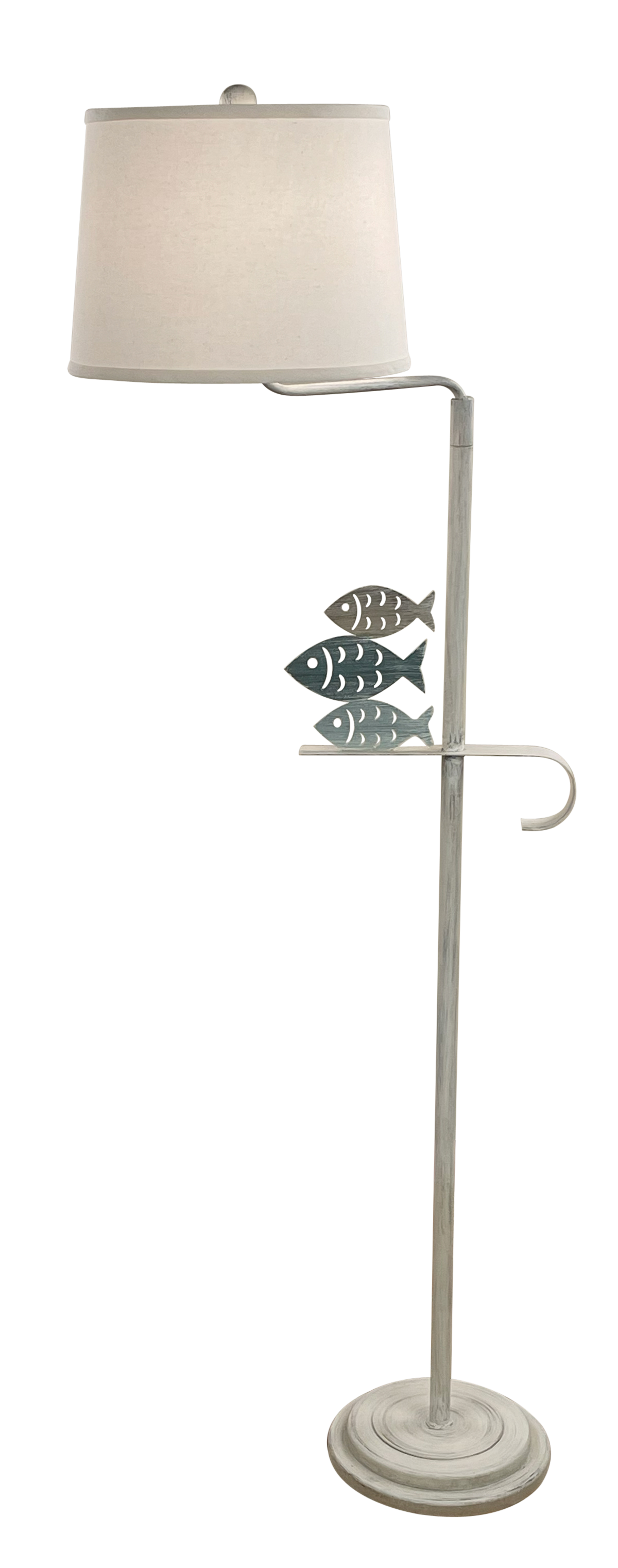 Coast Lamp Manufacturing Coastal Living 64"H Tide Iron 3-Fish Swing Arm Floor Lamp