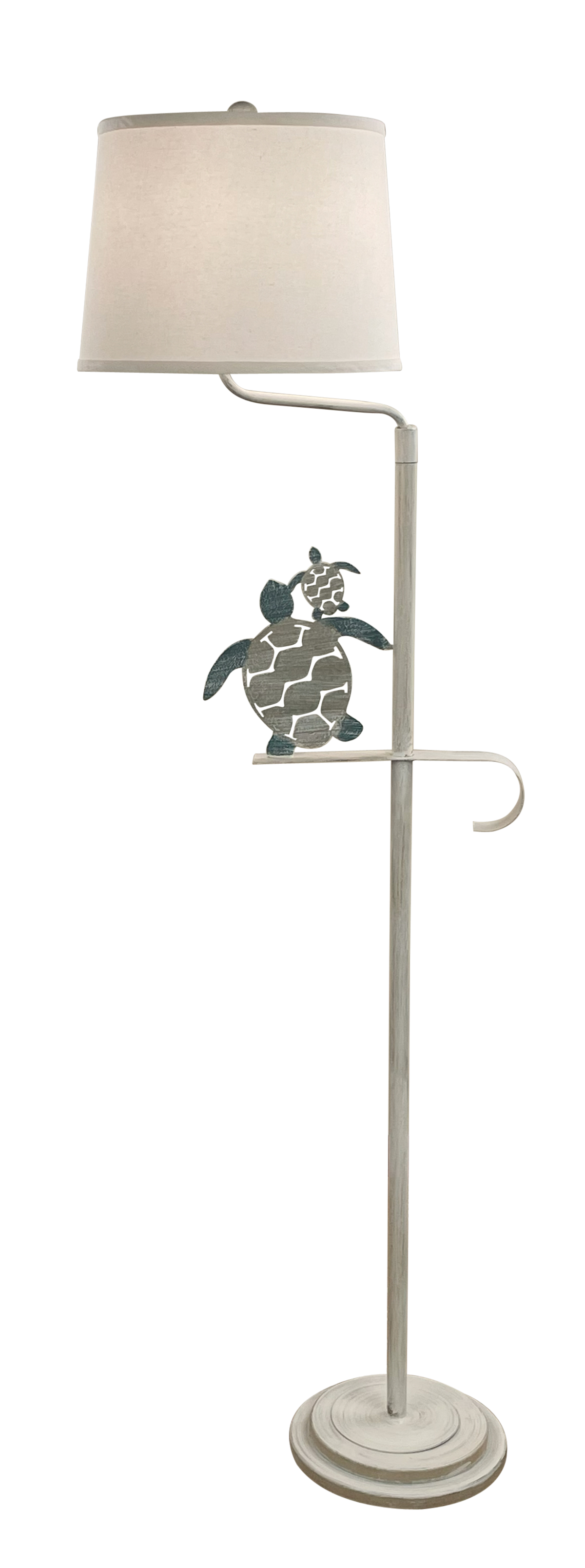 Coast Lamp Manufacturing Coastal Living 64"H Tide Iron Turtle Swing Arm Floor Lamp