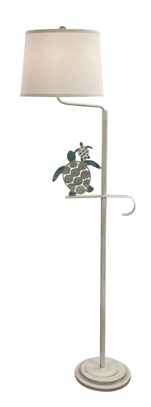 Coast Lamp Manufacturing Coastal Living 64"H Tide Iron Turtle Swing Arm Floor Lamp