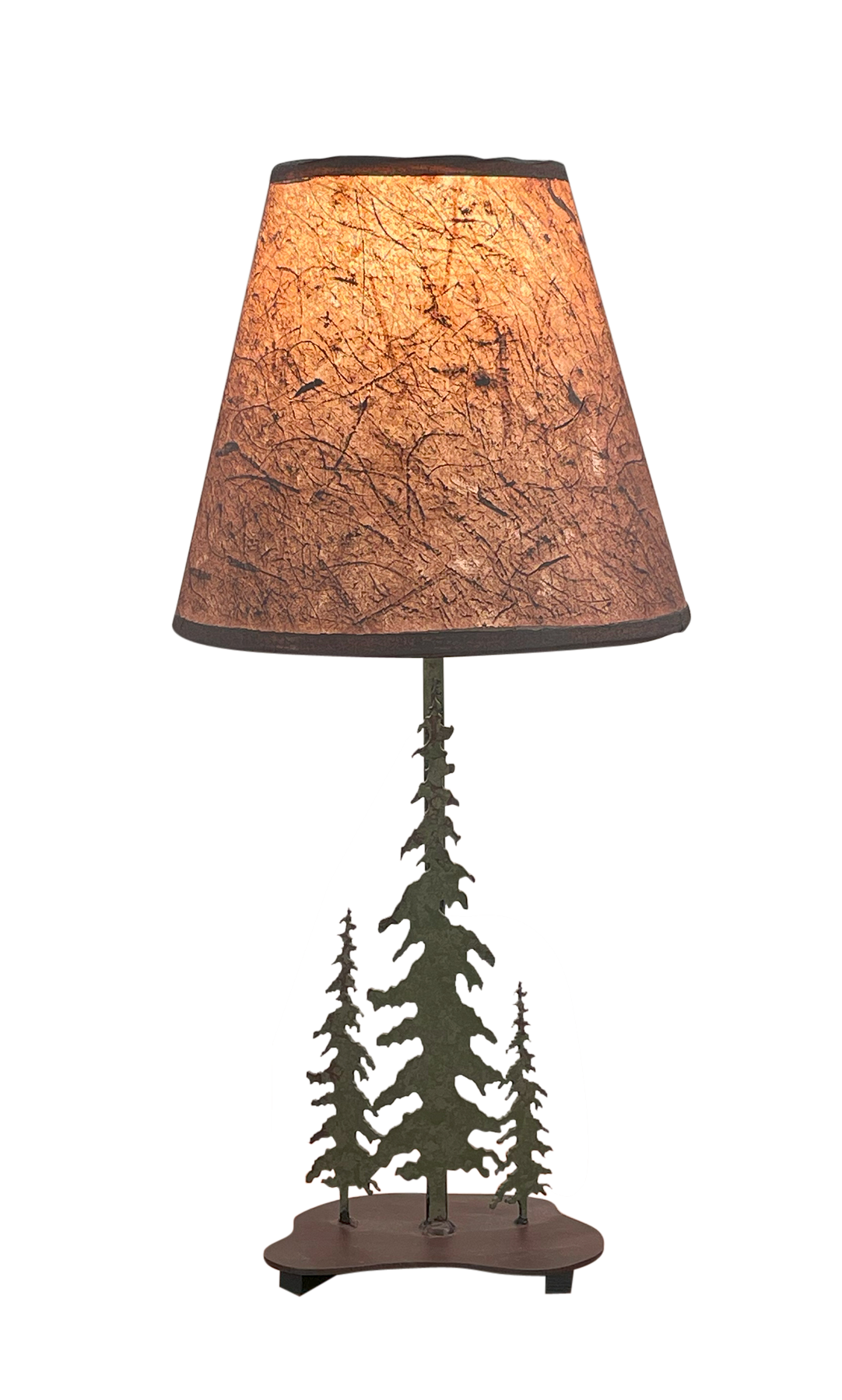 Coast Lamp Manufacturing Rustic Living 19"H Rugged Pine 3 Iron Trees Accent Table Lamp