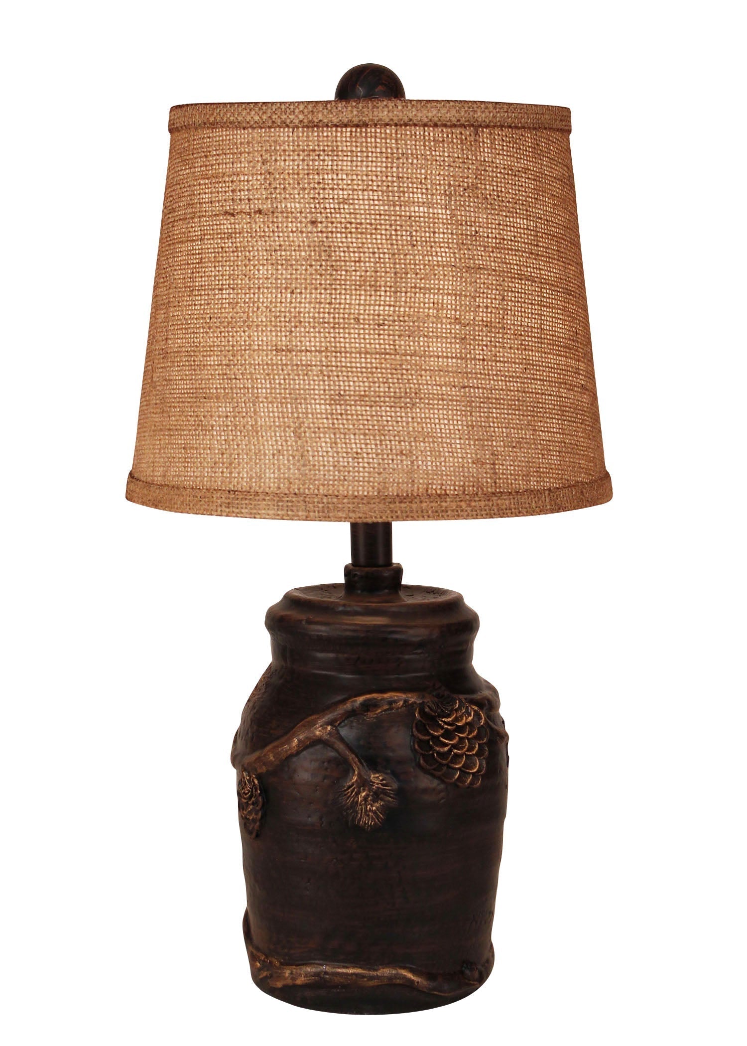 Coast Lamp Manufacturing Rustic Living 20"H Burnt Sienna Mini Pine Cone Accent Lamp
