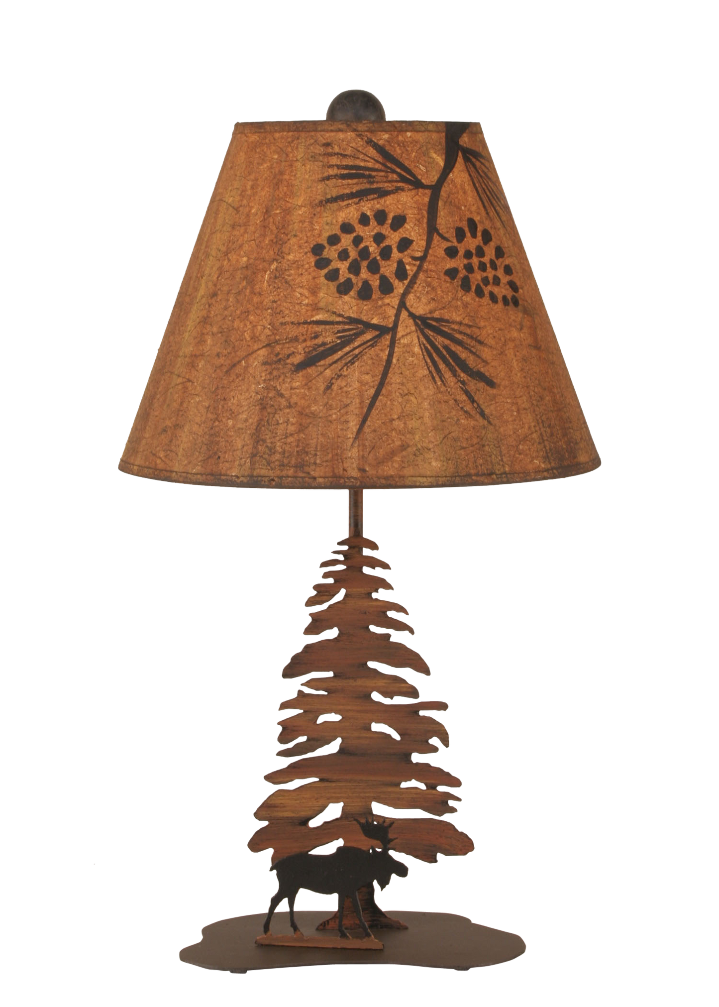 Coast Lamp Manufacturing Rustic Living 22"H Charred Black Tree And Moose Accent Lamp