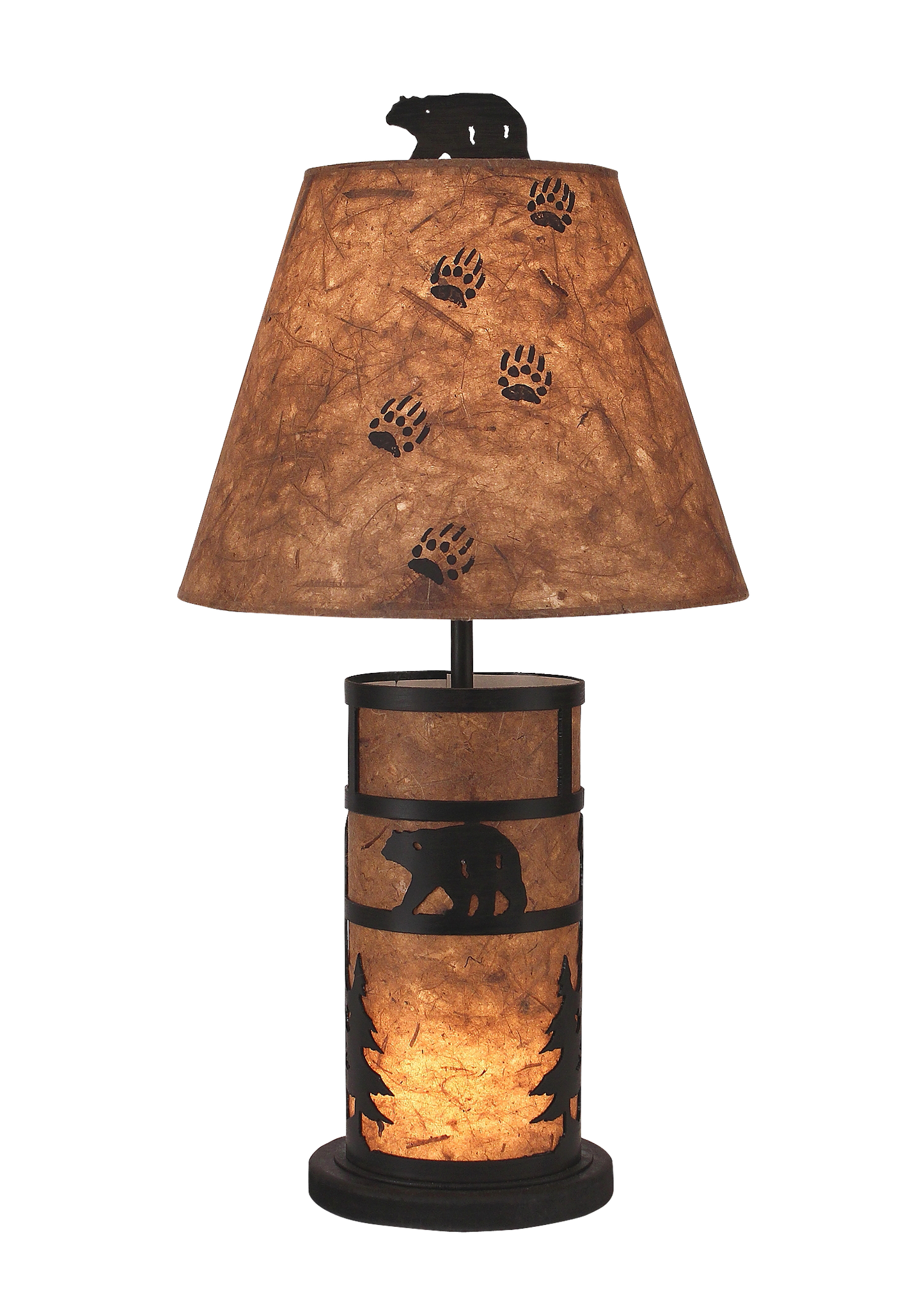 Coast Lamp Manufacturing Rustic Living 26"H Bear And Tree Mission Style Accent Lamp With Night Light