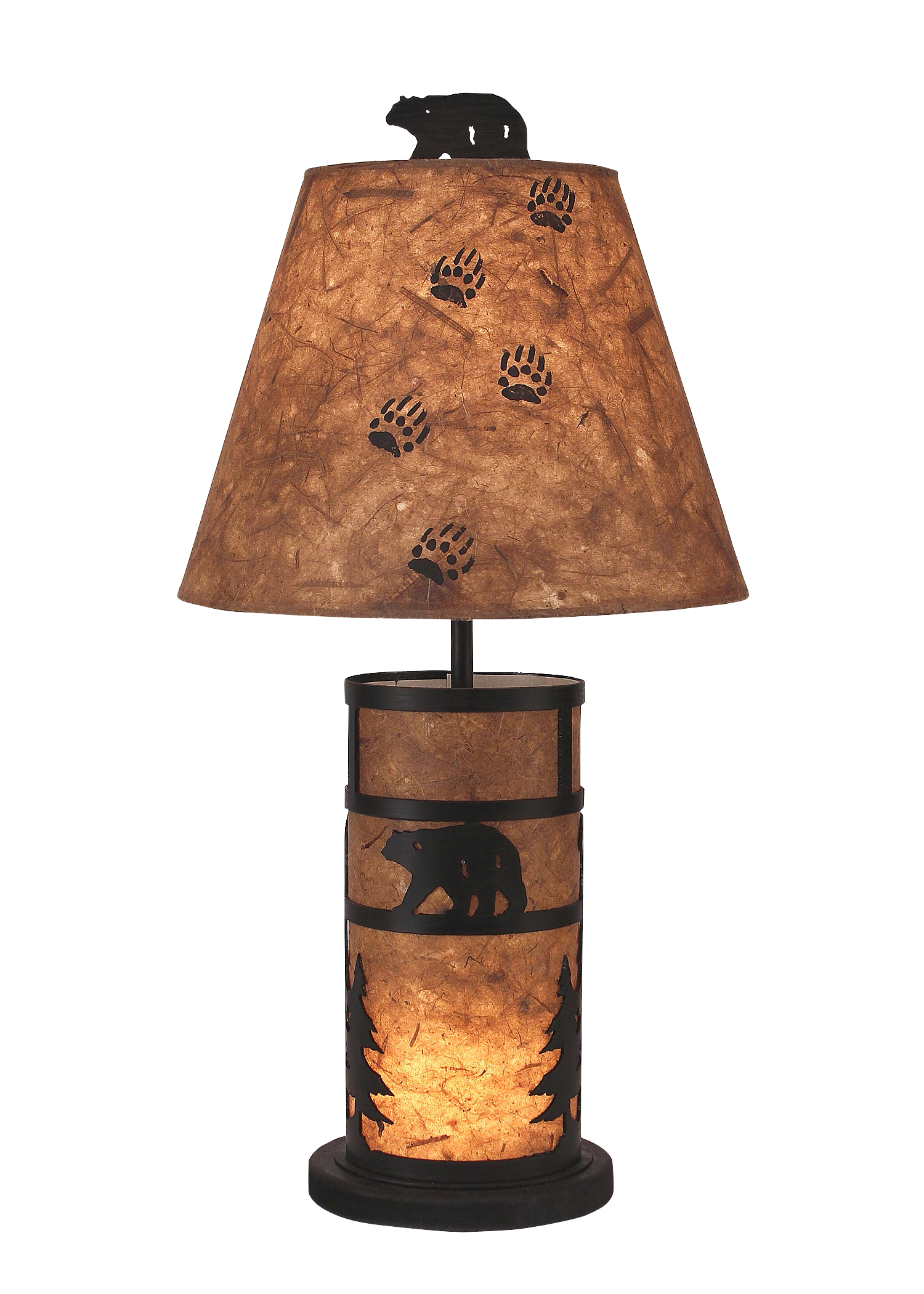 Coast Lamp Manufacturing Rustic Living 26"H Bear And Tree Mission Style Accent Lamp With Night Light
