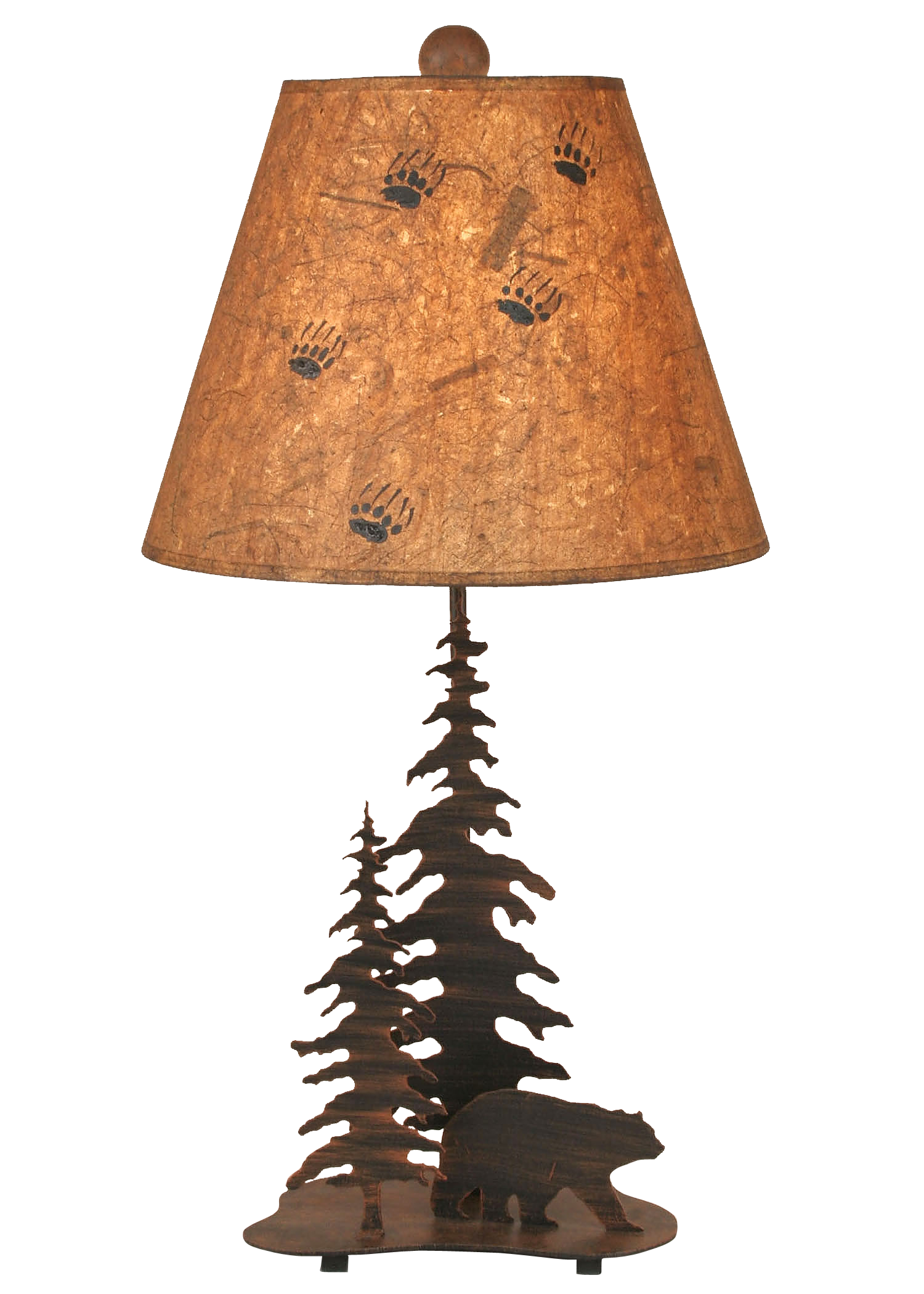 Coast Lamp Manufacturing Rustic Living 26"H Burnt Sienna 2 Tree And Bear Accent Lamp