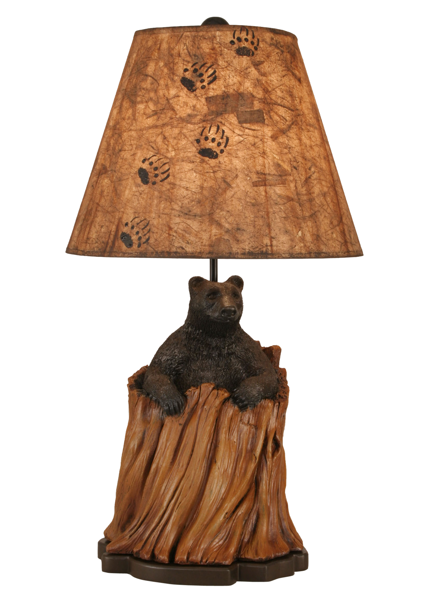Coast Lamp Manufacturing Rustic Living 26"H Koadiak Honey Bear In Stump Table Lamp