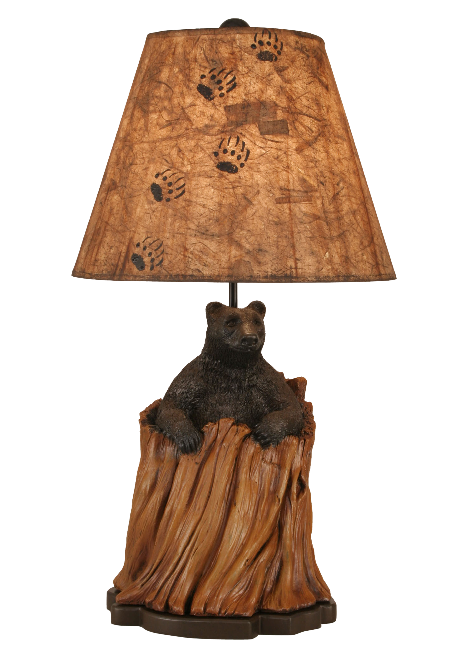 Coast Lamp Manufacturing Rustic Living 26"H Koadiak Honey Bear In Stump Table Lamp