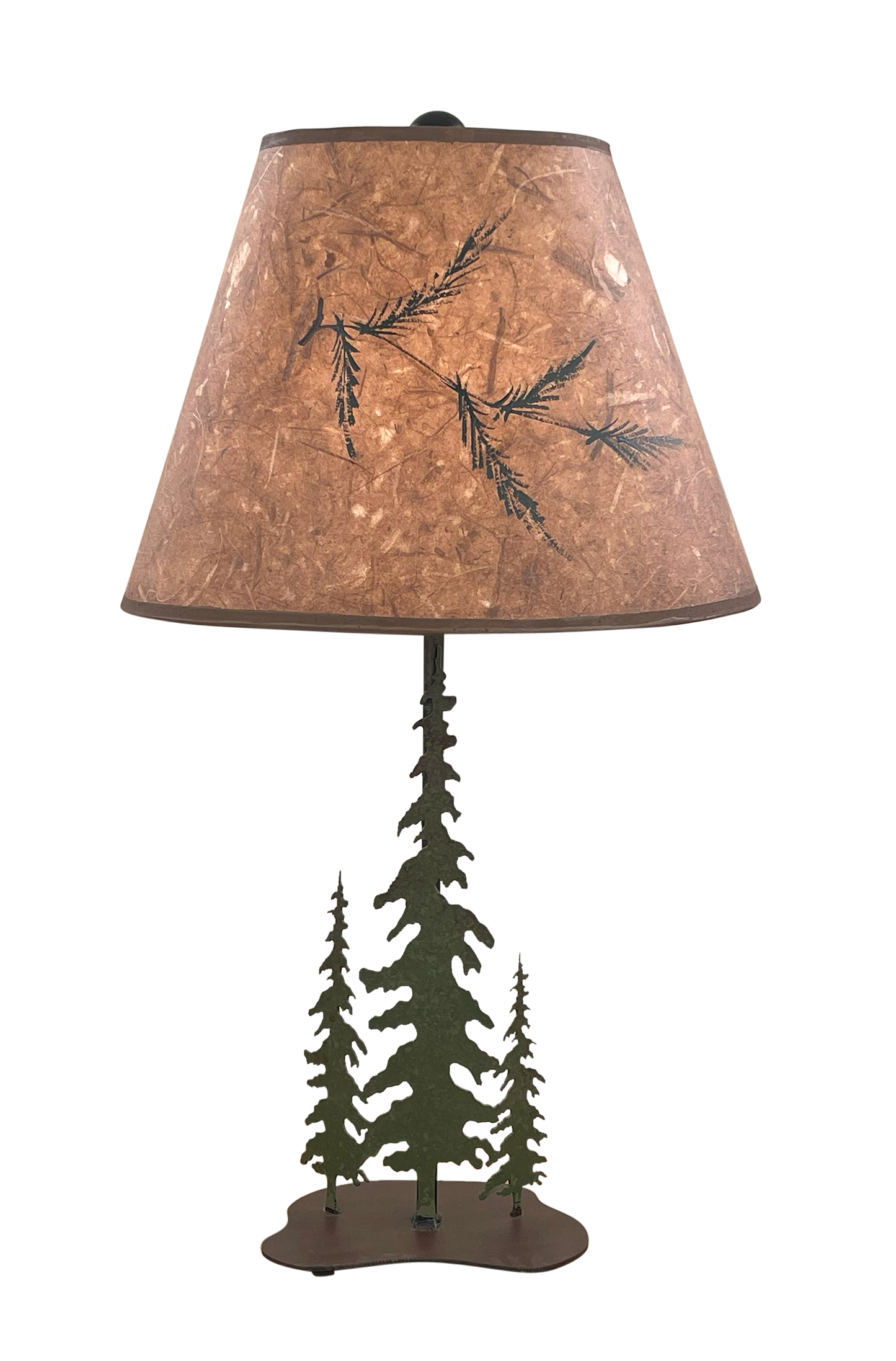 Coast Lamp Manufacturing Rustic Living 26"H Rugged Pine 3 Iron Trees Accent Table Lamp