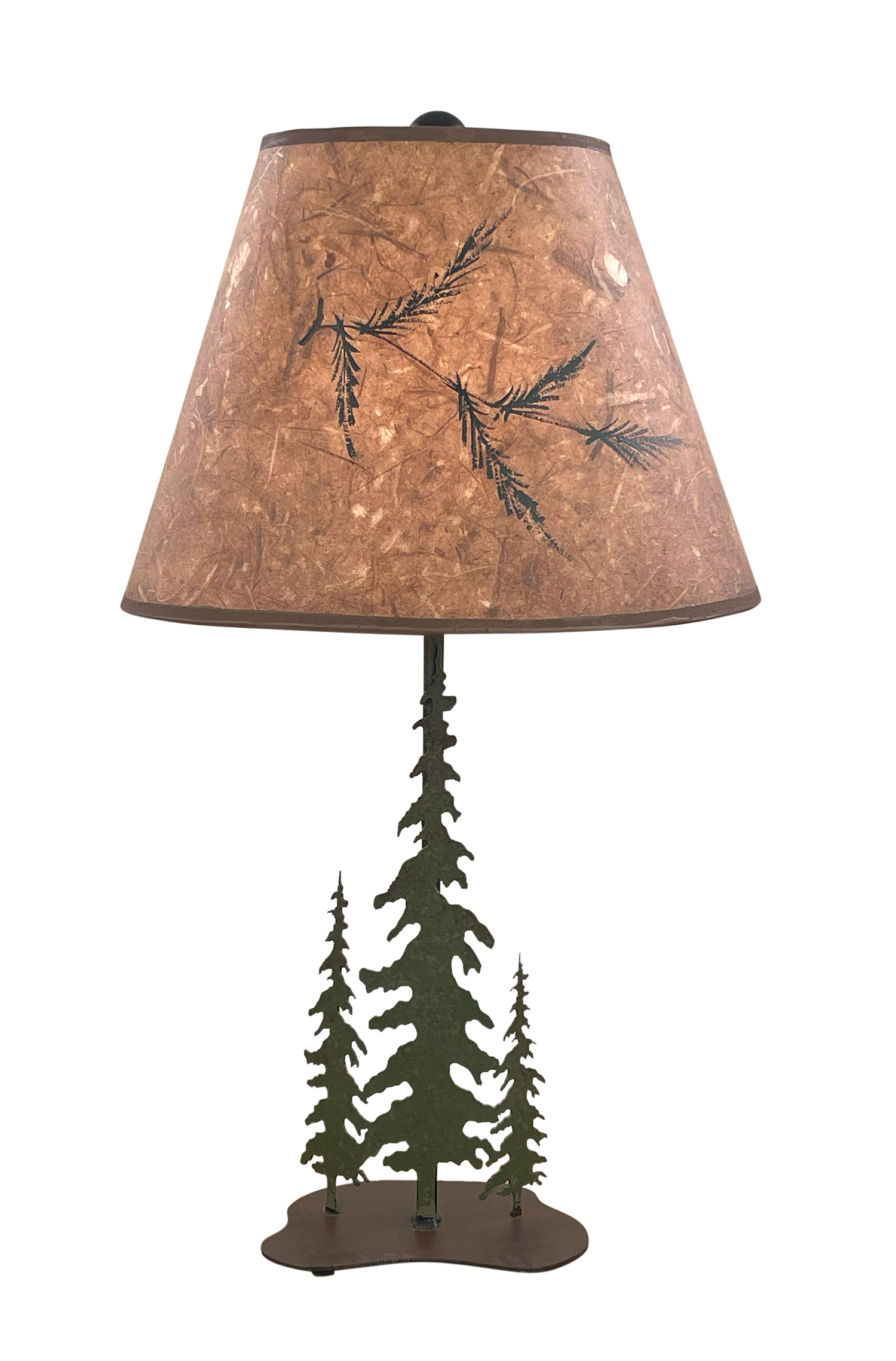 Coast Lamp Manufacturing Rustic Living 26"H Rugged Pine 3 Iron Trees Accent Table Lamp