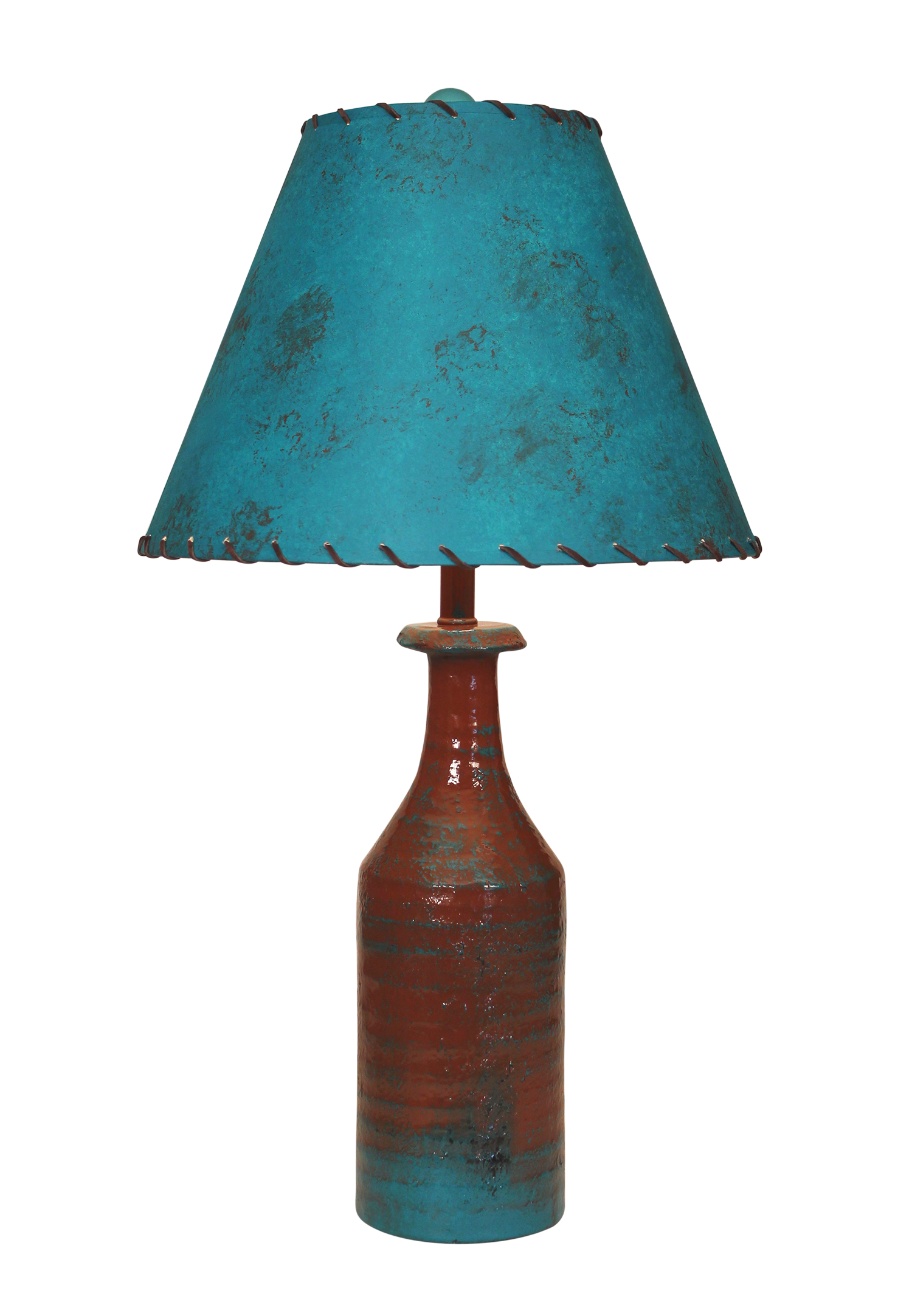 Coast Lamp Manufacturing Rustic Living 28"H Pueblo Tall Textured Table Lamp With Jade Laced Shade
