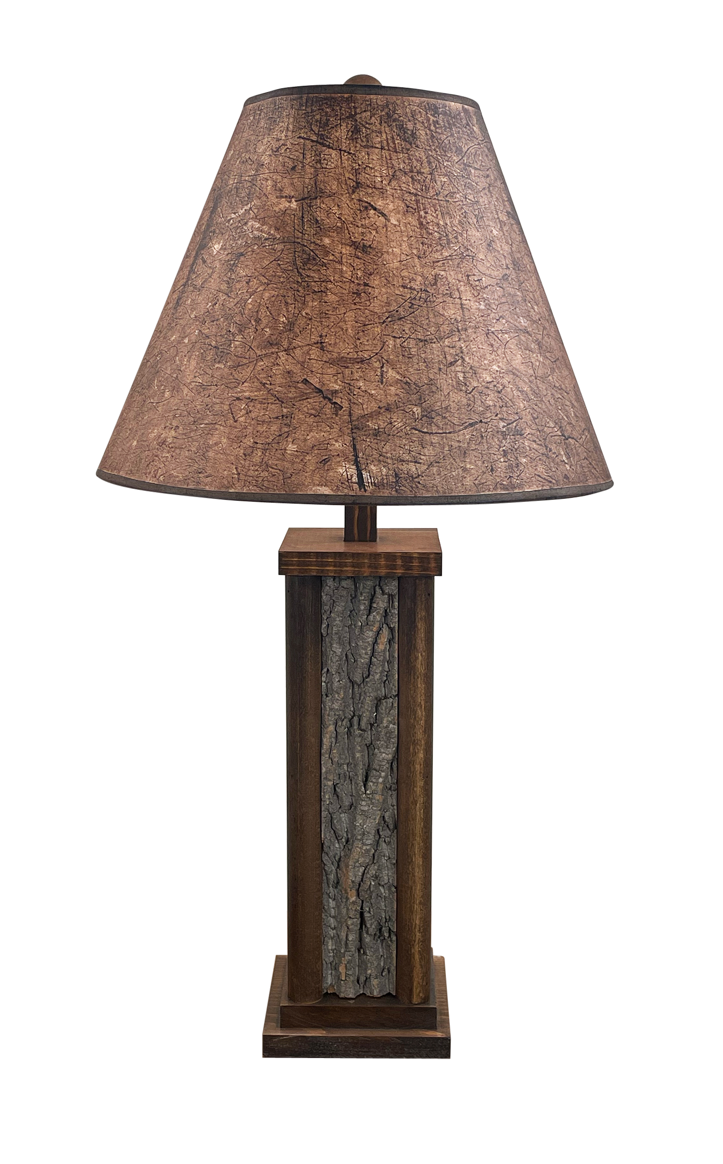 Coast Lamp Manufacturing Rustic Living 30"H Aspen Poplar Bark With Wooden Dowel Table Lamp