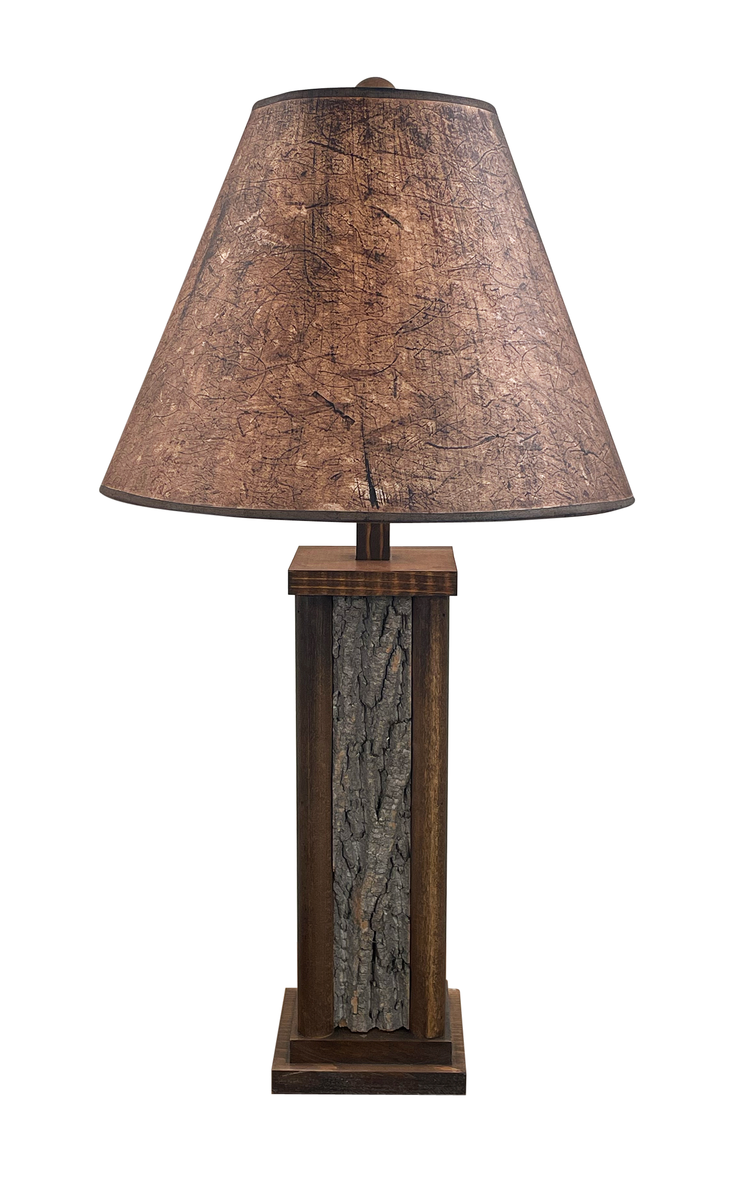 Coast Lamp Manufacturing Rustic Living 30"H Aspen Poplar Bark With Wooden Dowel Table Lamp