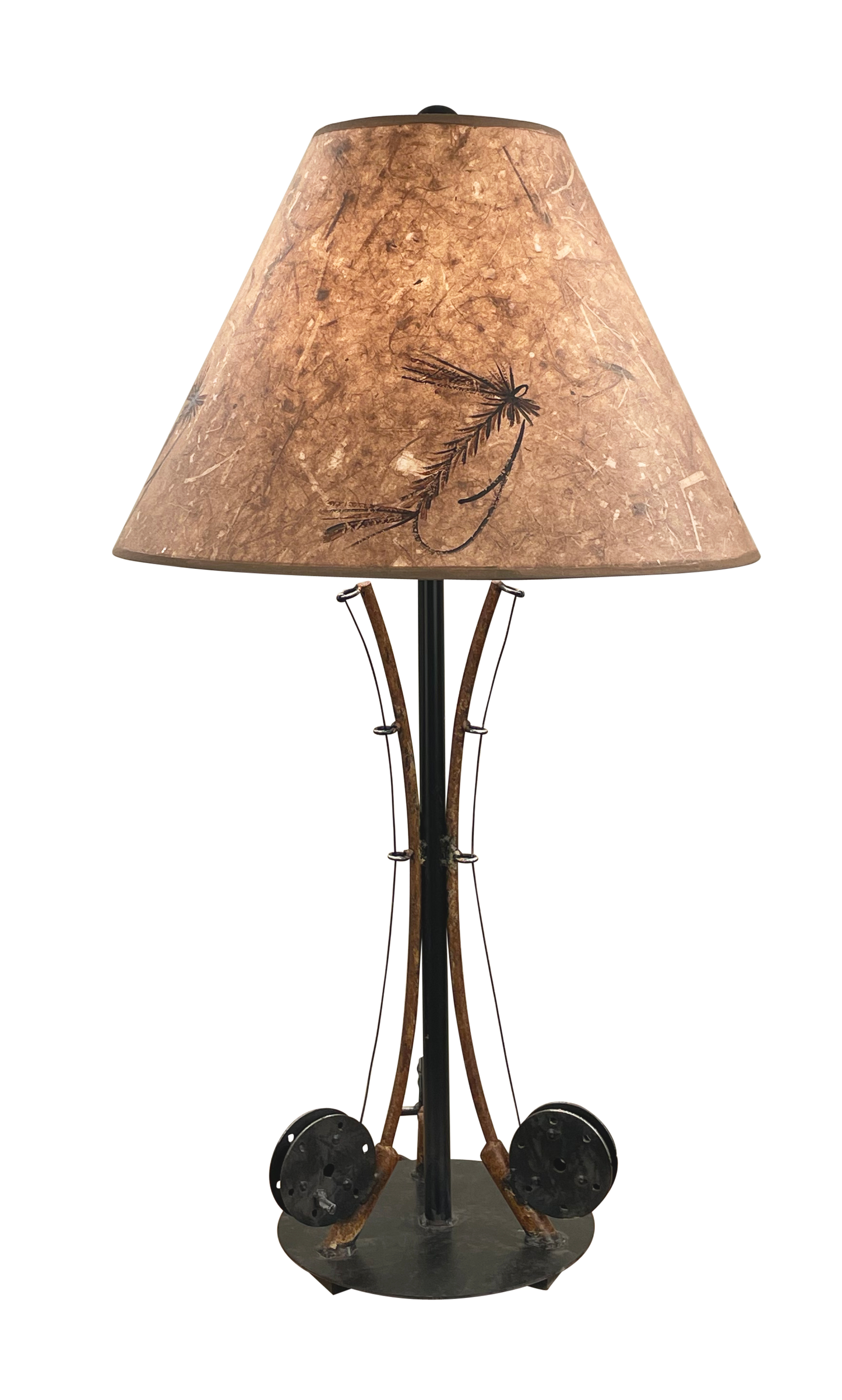 Coast Lamp Manufacturing Rustic Living 33"H Rustic 3 Fly Fishing Pole Table Lamp