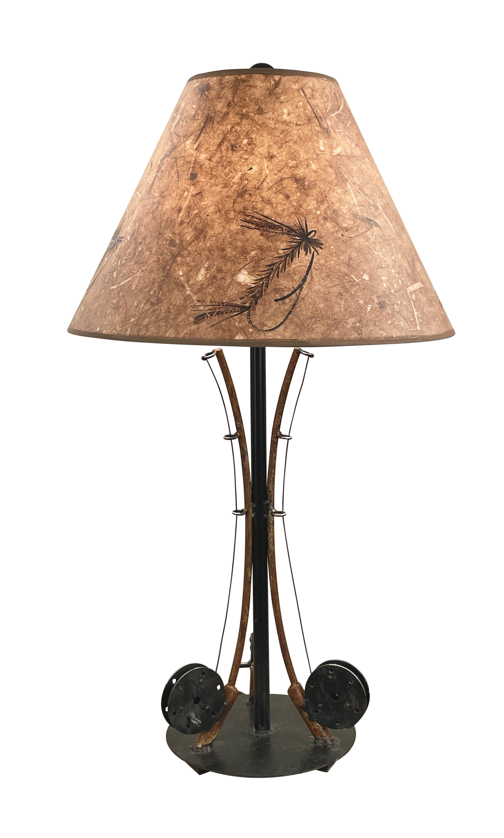 Coast Lamp Manufacturing Rustic Living 33"H Rustic 3 Fly Fishing Pole Table Lamp