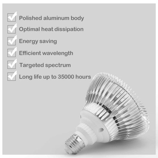 Costway 12 LED Hydroponic Plant Garden Red Blue Light Lamp Bulb