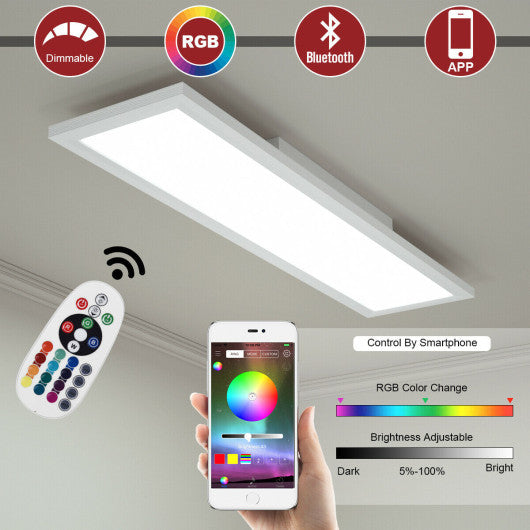Costway 18W RGB LED Ceiling Light with Remote Control