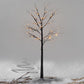 Costway 1.5' 18 LED Christmas Brown Birch Snow Tree LED Light Warm Decorative Festival Party