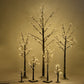 Costway 1.5' 18 LED Christmas Brown Birch Snow Tree LED Light Warm Decorative Festival Party
