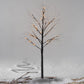 Costway 2' 24 LED Christmas Brown Birch Snow Tree LED Light Warm Decorative Festival Party