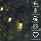 Costway 2 Pieces 48' LED Outdoor Waterproof Commercial String Lights Bulbs