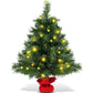 Costway 2' Tabletop Fir Artifical Christmas Tree with LED Lights