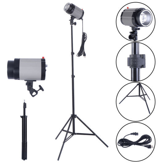 Costway 2 x 160W Flash Lamp Holder Set with Light Stand