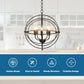 Costway 20" 5 Lights Metal Chandelier with Pivoting Interlocking Rings