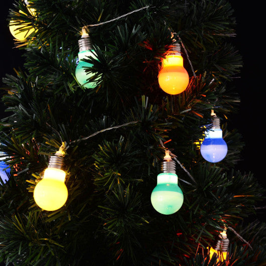 Costway 20 ft. 30 LED Dark Color String Ball Lights Christmas Wedding Party Garden Decor Lamp