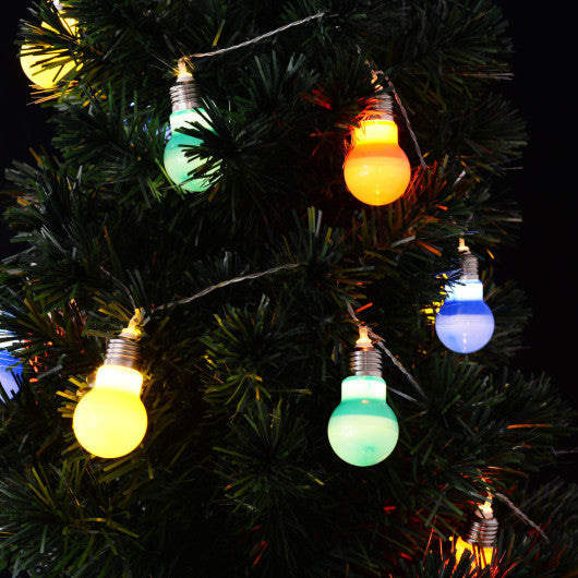 Costway 20 ft. 30 LED Light Color LED String Ball Lights Christmas Wedding Party Garden Decor Lamp
