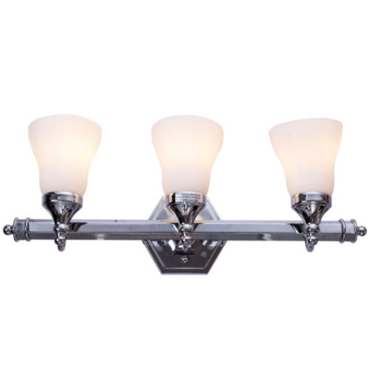 Costway 24" 3-Light LED Vanity Fixture Polished Chrome Wall Sconces