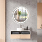 Costway 24" Round Wall Mirror with 3-Color LED Lights and Smart Touch Button
