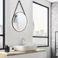 Costway 24" Round Wall-mounted Mirror with 3 Color LED Lights and Anti-Fog Function