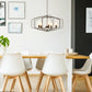 Costway 28" Folding Rotatable Chandelier with 5 Lights Metal Ceiling Lamp for Living Room