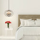 Costway 28" Folding Rotatable Chandelier with 5 Lights Metal Ceiling Lamp for Living Room