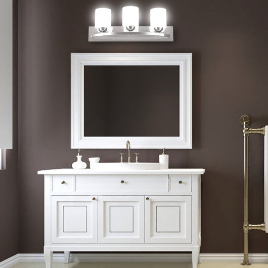 Costway 3 Light Glass Wall Sconce Light Lamp with Shade Cover
