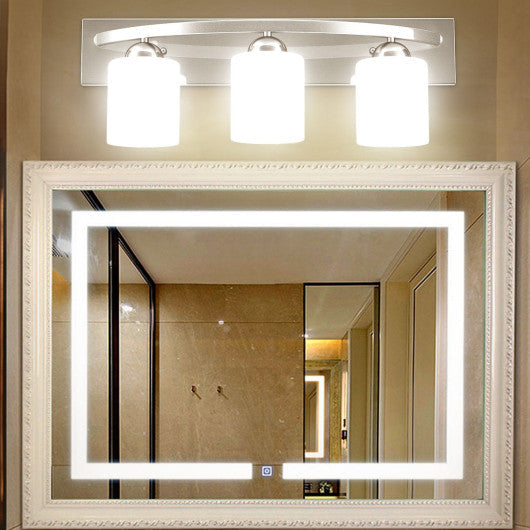 Costway 3 Light Glass Wall Sconce Light Lamp with Shade Cover