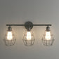 Costway 3-Light Industrial Bathroom Vanity Cage Light Vintage Wall Lamp