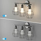 Costway 3-Light Industrial Bathroom Vanity Cage Light Vintage Wall Lamp