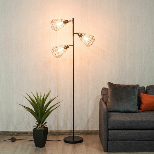 Costway 3-Light Modern Adjustable Tree Floor Lamp